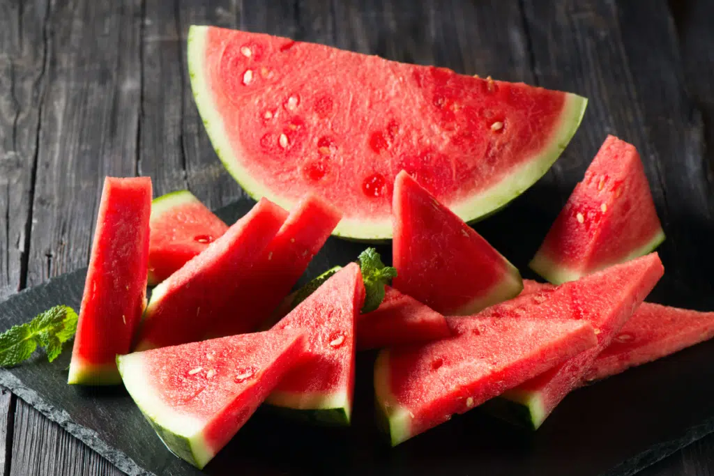 Watermelon is great for runners because of its high water content.