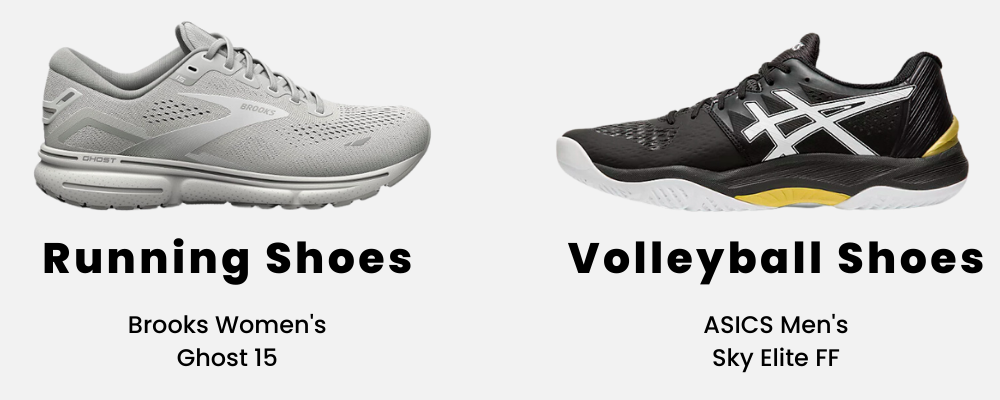Can you use running shoes for volleyball?
